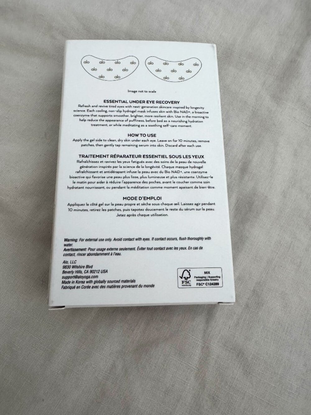 NEW Alo Yoga Bio NAD+ Recovery Eye Masks 6 Pack - Picture 2 of 2
